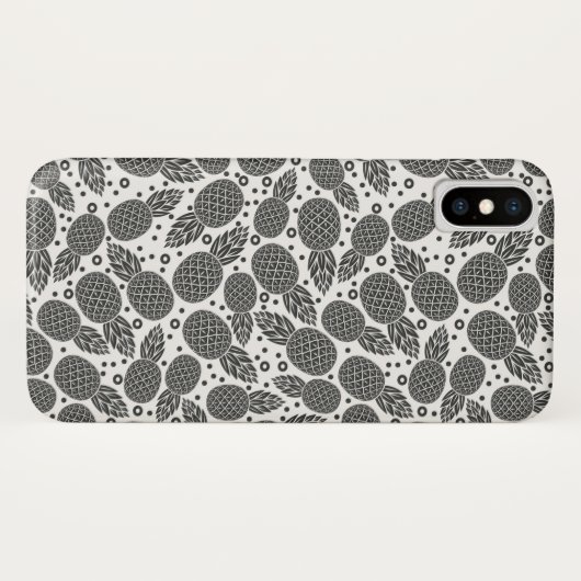 Coques Case-Mate iPhone Ananas monochromes (Dos (Horizontal))