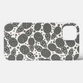 Coques Case-Mate iPhone Ananas monochromes (Verso (horizontal))