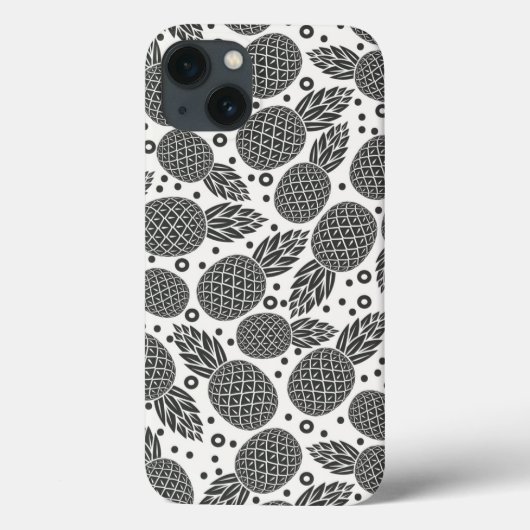 Coques Case-Mate iPhone Ananas monochromes (Verso)