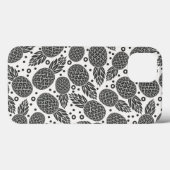 Coques Case-Mate iPhone Ananas monochromes (Verso (horizontal))