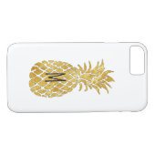 Coques Case-Mate iPhone ananas monogramme personnalisé (Dos (Horizontal))