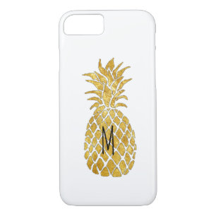 Coque iPhone 7 ananas monogramme personnalisé