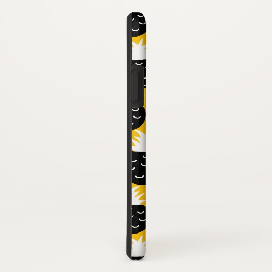 Coques Case-Mate iPhone Ananas noir (Dos/Droite)