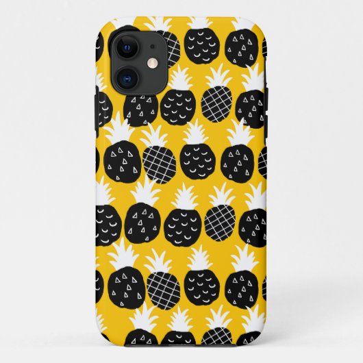 Coques Case-Mate iPhone Ananas noir (Dos)