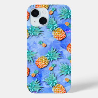 Coque Pour iPhone 15 Ananas. Peindre. Party.