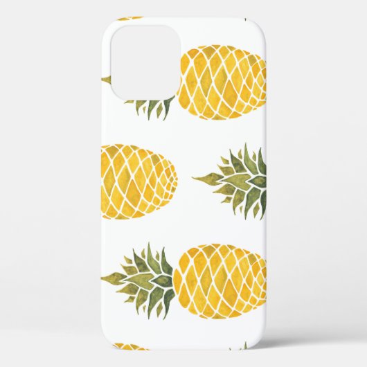 Coques Case-Mate iPhone Ananas Peint À La Main : Aquarelle Sans Couleur. (Verso)
