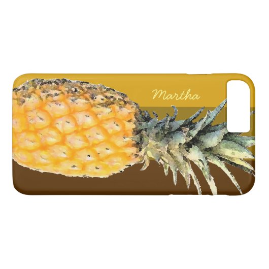 Coques Case-Mate iPhone ananas personnalisé (Dos (Horizontal))