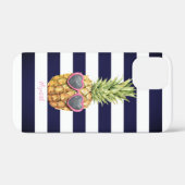 Coques Case-Mate iPhone Ananas rayé adorable et cool (Verso (horizontal))