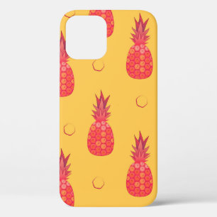 Case-Mate iPhone Case Ananas rose sur arrière - plan orange. Patte trans
