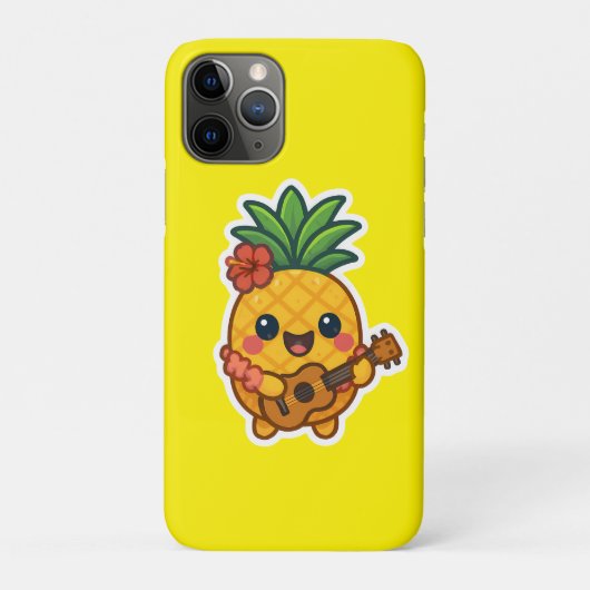 Coques Case-Mate iPhone Ananas souriant Kawaii - Tropical (Dos)