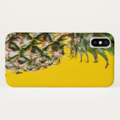 Coques Case-Mate iPhone Ananas sur arrière - plan jaune (Dos (Horizontal))
