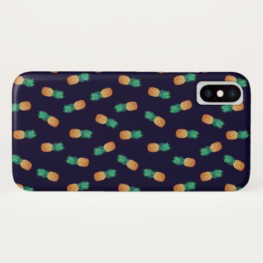 Coques Case-Mate iPhone Ananas sur la marine (Dos (Horizontal))