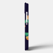 Coques Case-Mate iPhone Ananas Sur Marine | Monogramme (Verso / Gauche)