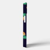 Coques Case-Mate iPhone Ananas Sur Marine | Monogramme (Verso / Droite)