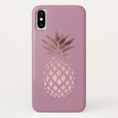 Coques Case-Mate iPhone ananas tropical de poussin d'or rose élégant (Dos)