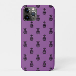 Case-Mate iPhone Case Ananas Tropical Fruit Été Violet Noir