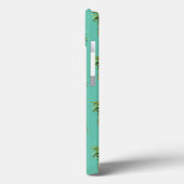 Coques Case-Mate iPhone Ananas Tropical Sur Turquoise (Verso / Gauche)
