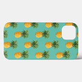 Coques Case-Mate iPhone Ananas Tropical Sur Turquoise (Verso (horizontal))
