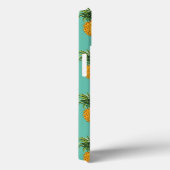 Coques Case-Mate iPhone Ananas Tropical Sur Turquoise (Verso / Droite)