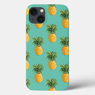 iPhone 13 Case Ananas Tropical Sur Turquoise