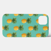 Coques Case-Mate iPhone Ananas Tropical Sur Turquoise (Verso (horizontal))