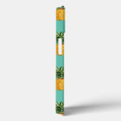 Coques Case-Mate iPhone Ananas Tropical Sur Turquoise (Verso / Droite)