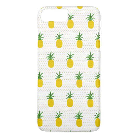Coques Case-Mate iPhone Ananas tropicaux d'or (Dos)