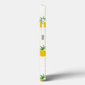 Coques Case-Mate iPhone Ananas tropicaux d'or | Monogramme (Verso / Gauche)