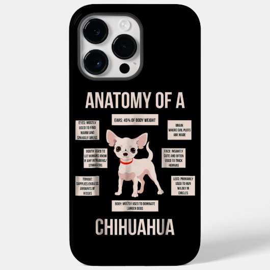 Coques Case-Mate iPhone Anatomie Drôle Du Cadeau Du Chihuahua (Verso)