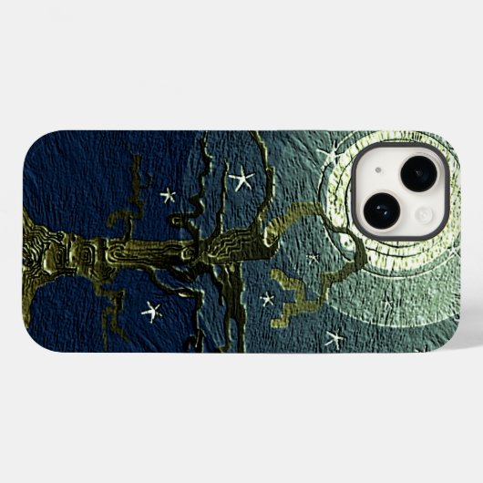 Coques Case-Mate iPhone Ancien arbre filaire Lune et étoiles (Verso (horizontal))