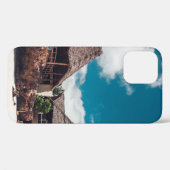Coques Case-Mate iPhone Ancien bungalow tropical en bois sur la plage, un (Verso (horizontal))