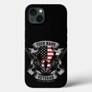 Case-Mate iPhone Case Ancien combattant américain personnalisé Fière Vet