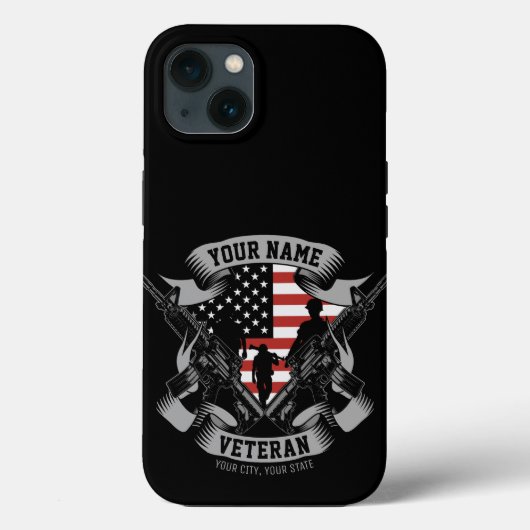 Coques Case-Mate iPhone Ancien combattant américain personnalisé Fière Vet (Verso)