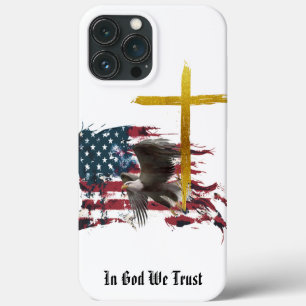 Case-Mate iPhone Case *~* Ancien combattant chrétien drapeau d'aigle pat