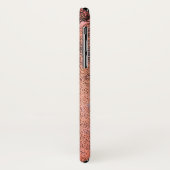 Coques Case-Mate iPhone Ancien cuivre Imitation métal et votre monogramme (Dos/Gauche)