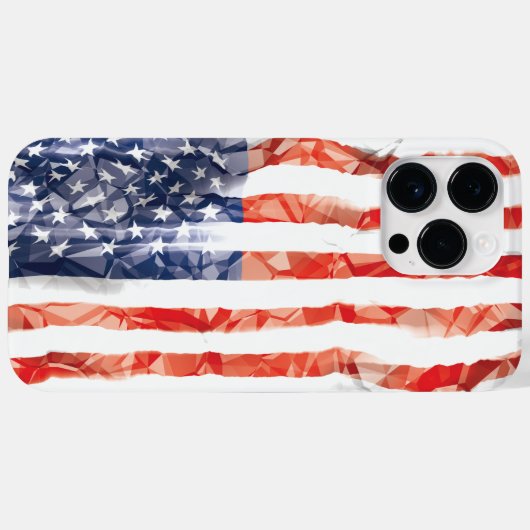 Coques Case-Mate iPhone Ancien drapeau américain (Verso (horizontal))