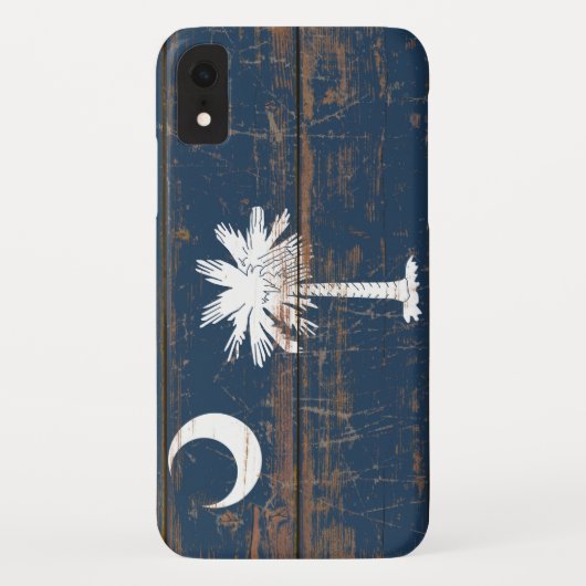 Coques Case-Mate iPhone Ancien drapeau en bois de la Caroline du Sud (Dos)