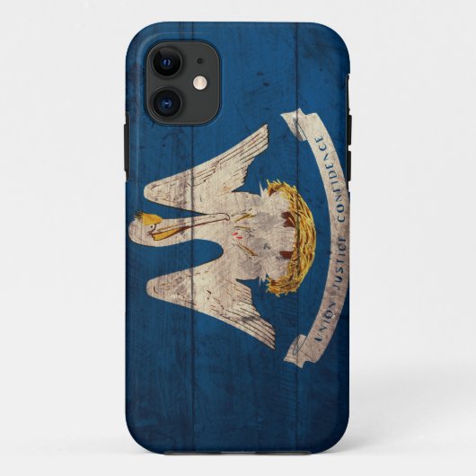 Coques Case-Mate iPhone Ancien drapeau en bois de Louisiane ; (Dos)