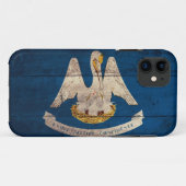 Coques Case-Mate iPhone Ancien drapeau en bois de Louisiane ; (Dos (Horizontal))