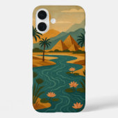 Coques Case-Mate iPhone Ancien Nil Mystique Pyramides Or Turquoise (Verso)