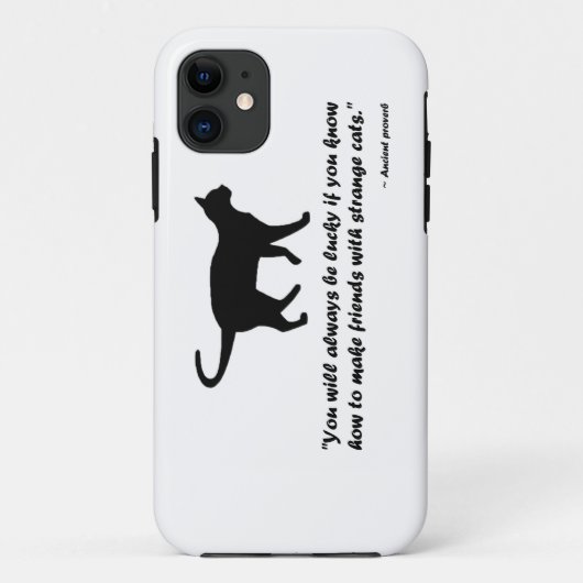 Coques Case-Mate iPhone Ancien proverbe de chat (Dos)