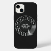 Coques Case-Mate iPhone Ancien Rotary Téléphone Noir (Verso)