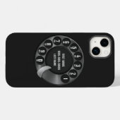Coques Case-Mate iPhone Ancien Rotary Téléphone Noir (Verso (horizontal))