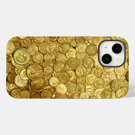 Coques Case-Mate iPhone Ancienne collection de pièces d'or (Verso (horizontal))