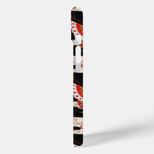 Coques Case-Mate iPhone ANCIENS BULLETINS JAPONAIS Rouge Noir Blanc (Verso / Gauche)