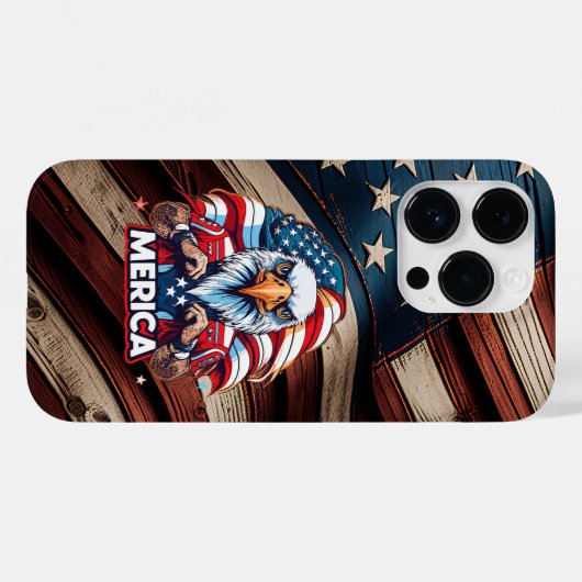 Coques Case-Mate iPhone Anciens Combattants Drapeau américain Merica Aigle (Verso (horizontal))