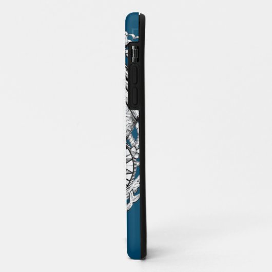 Coques Case-Mate iPhone Ancrage bleu squelette (Dos/Gauche)