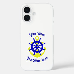 Coques iPhone 16 Ancrage de l'équipage de bateau personnalisé