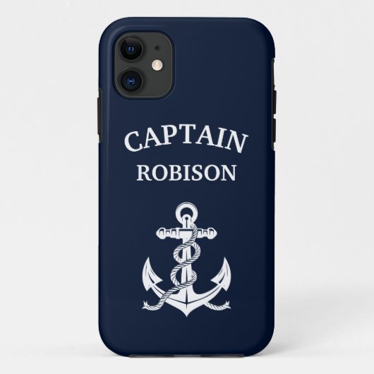 Coques Case-Mate iPhone Ancrage du nom du capitaine (Dos)