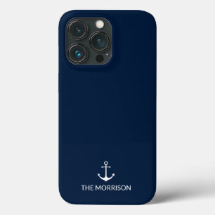 Case-Mate iPhone Case Ancrage nautique Custom Boat Name marine bleu blan